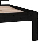 vidaXL Cadre de lit sans matelas noir 75x190 cm