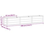 vidaXL Jardinière Anthracite 480 x 50 x 45 cm Acier galvanisé