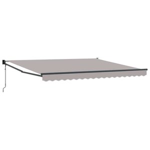 vidaXL Auvent rétractable électrique Gris clair 400 × 300 cm