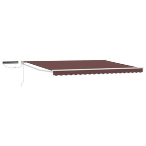 vidaXL Auvent rétractable électrique Marron et blanc 4 × 3 m