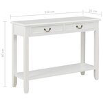 vidaXL Table console Blanc 110x35x80 cm Bois