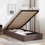 vidaXL Cadre de lit ottoman sans matelas marron 90x190 cm similicuir
