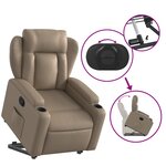 vidaXL Fauteuil inclinable Cappuccino Similicuir