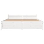 vidaXL Cadre de lit sans matelas blanc bois massif 140x200 cm