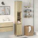 vidaXL Armoire salle de bain chêne sonoma 30x30x190 cm