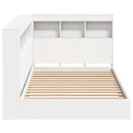 vidaXL Lit bibliothèque blanc 100x200 cm en bois laminé