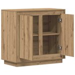 vidaXL Buffet en Chêne Artisan chêne artisanal 80 x 34 x 75 cm