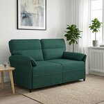 vidaXL Canapé 100  polyester  cadre en métal  MDF  Contreplaqué