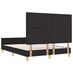 vidaXL Cadre de lit avec tête de lit Noir 140 x 200 cm tissu