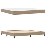 vidaXL Lit avec matelas Cappuccino 200 x 200 cm Faux cuir
