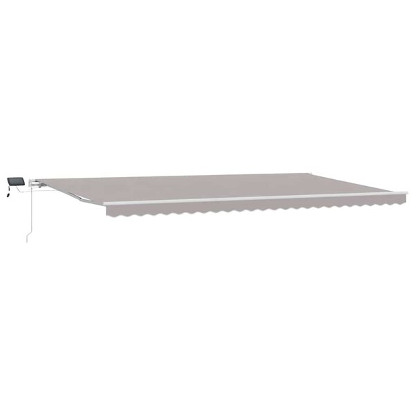 vidaXL Auvent Rétractable Gris clair 600 × 350 cm Tissu et acier