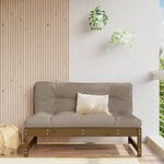 vidaXL Canapé central de jardin marron miel 120x80 cm bois pin massif