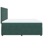 vidaXL Sommier à lattes de lit et matelas Vert foncé 200x200cm Velours
