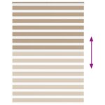 vidaXL Store zèbre marron sable largeur du tissu 155 9cm polyester