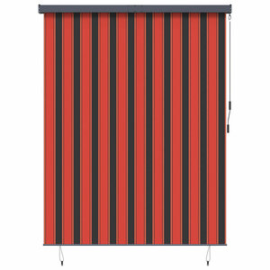 vidaXL Store Roulant Extérieur orange et marron 200 x 250 cm tissu