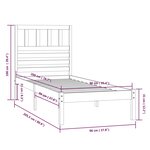 vidaXL Cadre de lit Bois de pin massif 90x200 cm