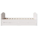 vidaXL Cadre de lit sans matelas blanc 140x190 cm bois de pin massif