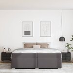 vidaXL Cadre de lit Gris 200 x 200 cm Faux cuir