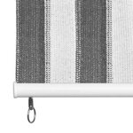 Vidaxl store roulant d'extérieur 220x140cm rayures anthracite et blanc