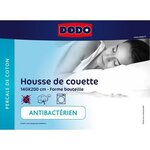 Housse de couette - 140 x 200 cm - Coton - Antibactérien