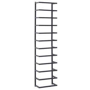 vidaXL Porte-serviette Noir 24x12x96 cm Acier