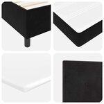 vidaXL Lit à ressorts avec matelas Noir 80 x 200 cm Velours