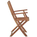 vidaXL Chaises pliantes 6 pièces avec coussins en bois d'acacia massif