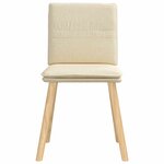 vidaXL Chaises à manger lot de 4 crème tissu
