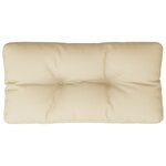 vidaXL Coussin de palette beige 80x40x12 cm tissu