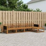 vidaXL Ensemble de canapés d'extérieur 5 Pièces Naturel