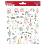 Stickers noël - animaux pastel