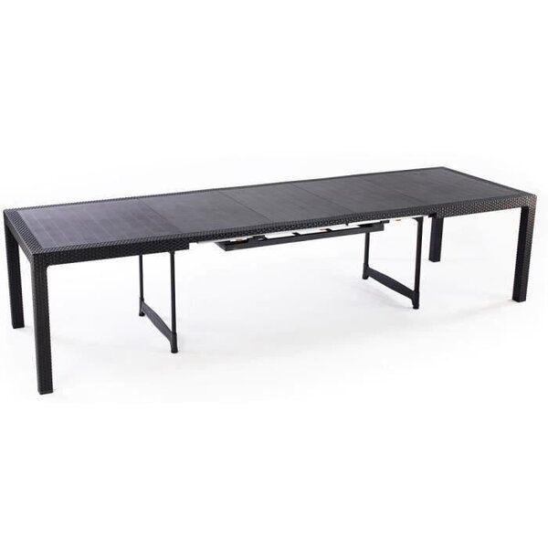 KETER Table Symphony 3 extensions 162-215-269-322cm en résine de synthese 6 a 12 personnes- Graphite
