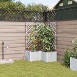 vidaXL Pots de jardin Blanc 80 x 80 x 142 cm Acier