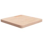 vidaXL Dessus de table carré 50x50x4 cm Bois chêne massif non traité