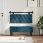 vidaXL Tête de lit suspendue Bleu Velours
