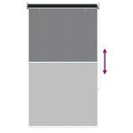 vidaXL Store enrouleur Protection UV Anthracite 60 x 230 cm Polyester