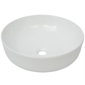 vidaXL Lavabo ronde Céramique Blanc 41 5 x 13 5 cm
