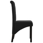 vidaXL Chaises à manger lot de 2 noir tissu