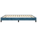 vidaXL Cadre de lit sans matelas bleu foncé 180x200 cm velours