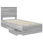 vidaXL Cadre de lit Gris Sonoma 90 x 200 cm Bois Ingénierie