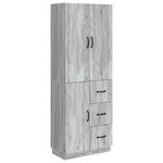 vidaXL Ensemble de Meubles 2 Pièces Sonoma gris Bois d'ingénierie