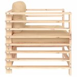 vidaXL Chaises de jardin avec coussins lot de 2 bois de pin massif