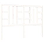 vidaXL Cadre de lit avec tête de lit blanc 140x190 cm bois massif