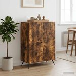 vidaXL Buffet Chêne fumé 66 x 34 5 x 90 cm Bois d'ingénierie