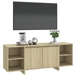 vidaXL Meuble TV chêne sonoma 130x35x50 cm bois d'ingénierie