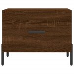 vidaXL Tables basses 2 Pièces chêne marron 50x50x40 cm bois d'ingénierie