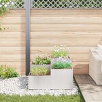 Jardinière vidaXL 80x80x48 cm en acier inoxydable