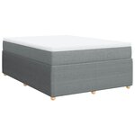 vidaXL Sommier à lattes de lit avec matelas Gris clair 140x190cm Tissu