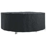 vidaXL Housse pour meubles 244 x 244 x 105 cm Tissu Oxford 210D Rond