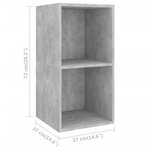 vidaXL Meuble TV mural Gris béton 37x37x72 cm Bois d’ingénierie